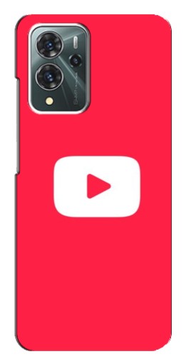 Силиконовый чехол с изображением "YouTube Кнопка" для ZTE Blade V40 Pro
