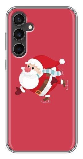 Чехол с печатью "Дед Мороз на коньках" для Samsung Galaxy S23 FE