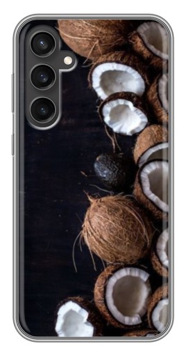 Чехол с принтом "Кокосы на черном" для Samsung Galaxy S23 FE