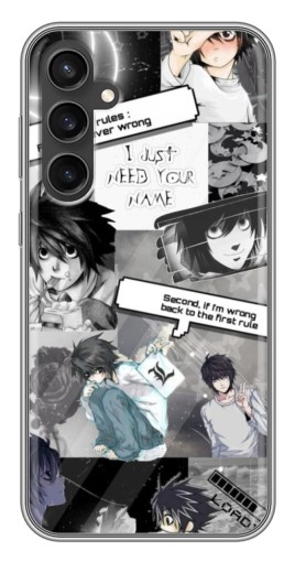 Чехол с принтом "L - Death note" для Samsung Galaxy S23 FE