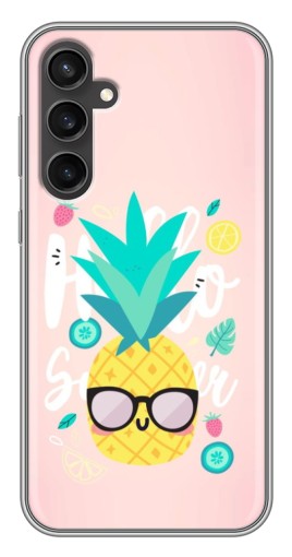 Силиконовый чехол с изображением "Летний ананас" для Samsung Galaxy S23 FE