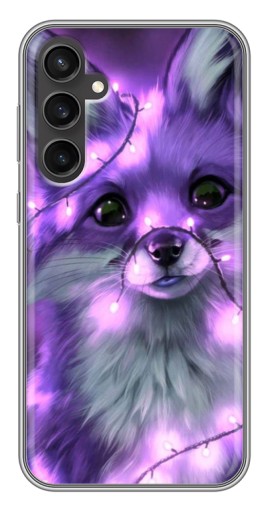 Чехол с печатью "Лисенок фиолетовый" для Samsung Galaxy S23 FE