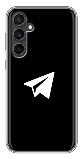 Силиконовый чехол с изображением "Лого Телеграм" для Samsung Galaxy S23 FE