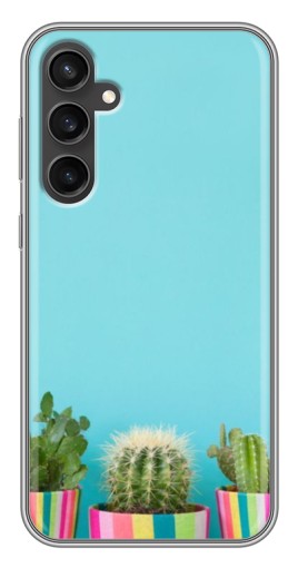Силиконовый чехол с изображением "Маленькие кактусы" для Samsung Galaxy S23 FE