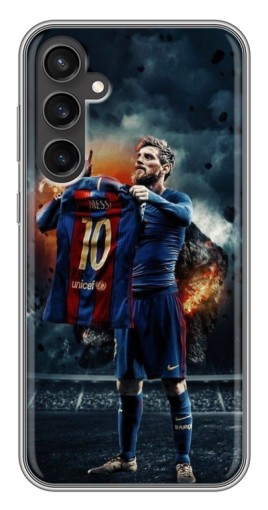 Силиконовый чехол с изображением "Месси с футболкой" для Samsung Galaxy S23 FE