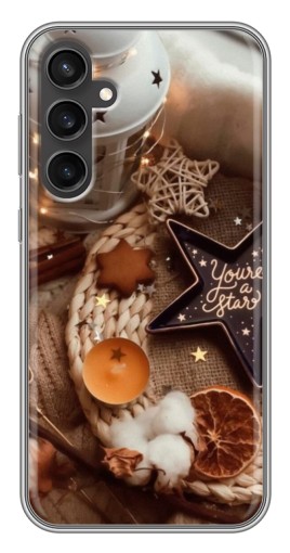 Чехол с картинкой "Новогодняя атмосфера" для Samsung Galaxy S23 FE