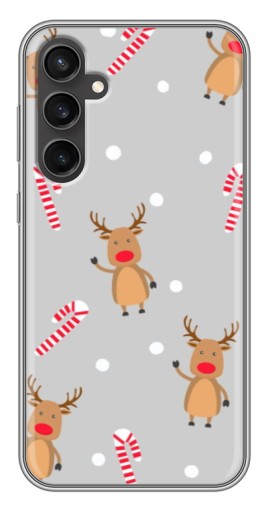 Чехол с картинкой "Олени с конфетами" для Samsung Galaxy S23 FE