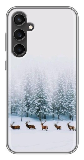 Чехол с картинкой "Олени в лесу" для Samsung Galaxy S23 FE