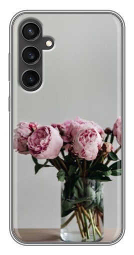 Чехол с картинкой "Пионы в вазе" для Samsung Galaxy S23 FE