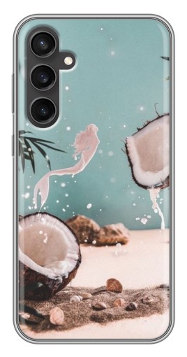 Чехол с картинкой "Половинки кокоса" для Samsung Galaxy S23 FE