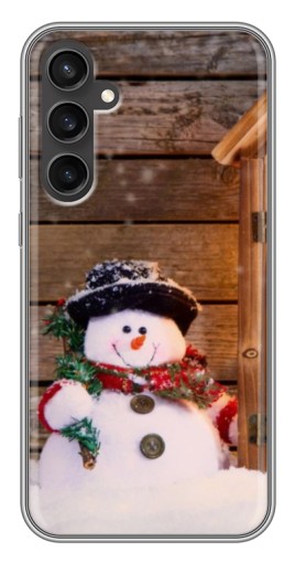 Чехол с печатью "Рождественский снеговик" для Samsung Galaxy S23 FE