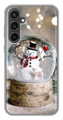 Чехол с принтом "Снеговик в шаре" для Samsung Galaxy S23 FE
