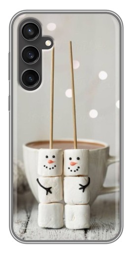 Чехол с печатью "Снеговики из зефира" для Samsung Galaxy S23 FE