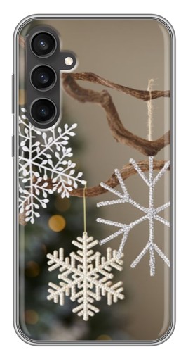 Чехол с принтом "Снежинки на ветке" для Samsung Galaxy S23 FE