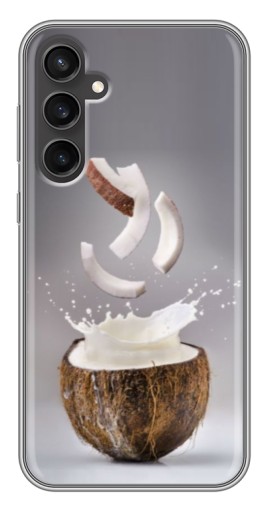 Силиконовый чехол с изображением "Стакан кокоса" для Samsung Galaxy S23 FE