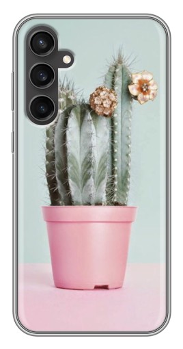 Чехол с печатью "Цветущий кактус" для Samsung Galaxy S23 FE