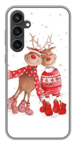 Чехол с картинкой "Влюбленные олени" для Samsung Galaxy S23 FE