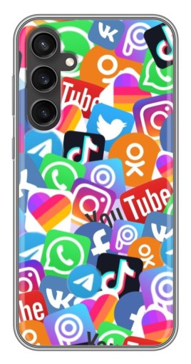 Чехол с принтом "Яркие иконки" для Samsung Galaxy S23 FE