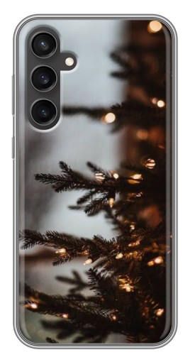 Силиконовый чехол с изображением "Елка с гирляндой" для Samsung Galaxy S23 FE