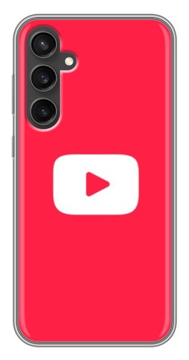 Силиконовый чехол с изображением "YouTube Кнопка" для Samsung Galaxy S23 FE