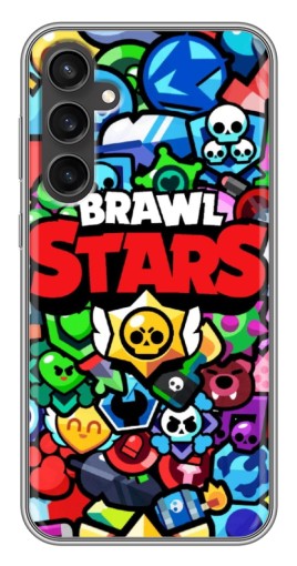Чехол с картинкой "Значки Бравл Старс" для Samsung Galaxy S23 FE