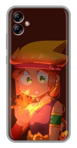 Чехол с печатью "Amber с огнем" для Samsung Galaxy A04e (A042)