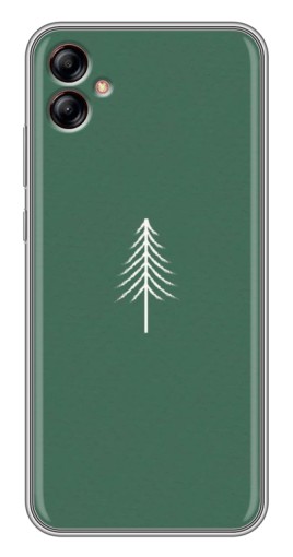 Силиконовый чехол с изображением "Белая елка" для Samsung Galaxy A04e (A042)