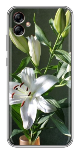 Чехол с печатью "Белые лилии" для Samsung Galaxy A04e (A042)