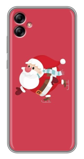 Чехол с картинкой "Дед Мороз на коньках" для Samsung Galaxy A04e (A042)