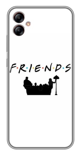 Силиконовый чехол с изображением "Друзья на диване" для Samsung Galaxy A04e (A042)