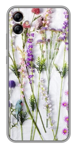 Чехол с печатью "Фон полевых цветов" для Samsung Galaxy A04e (A042)