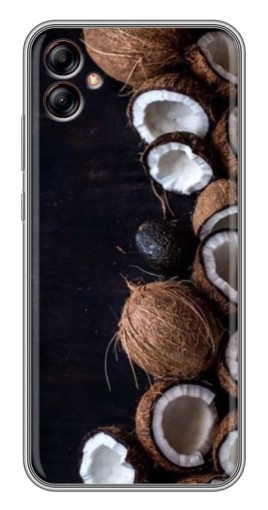 Чехол с принтом "Кокосы на черном" для Samsung Galaxy A04e (A042)