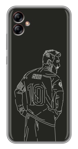 Силиконовый чехол с изображением "Контур Месси" для Samsung Galaxy A04e (A042)