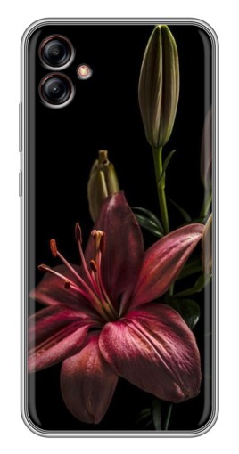 Силиконовый чехол с изображением "Красная лилия " для Samsung Galaxy A04e (A042)