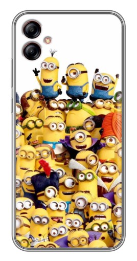 Силиконовый чехол с изображением "Куча миньонов" для Samsung Galaxy A04e (A042)