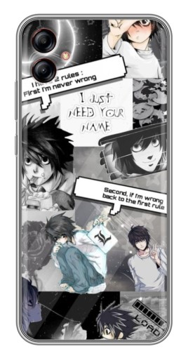 Чехол с печатью "L - Death note" для Samsung Galaxy A04e (A042)