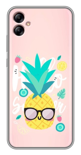 Силиконовый чехол с изображением "Летний ананас" для Samsung Galaxy A04e (A042)