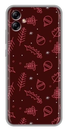 Силиконовый чехол с изображением "Листочки и шары" для Samsung Galaxy A04e (A042)