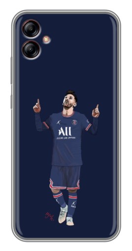 Силиконовый чехол с изображением "Месси в ПСЖ" для Samsung Galaxy A04e (A042)