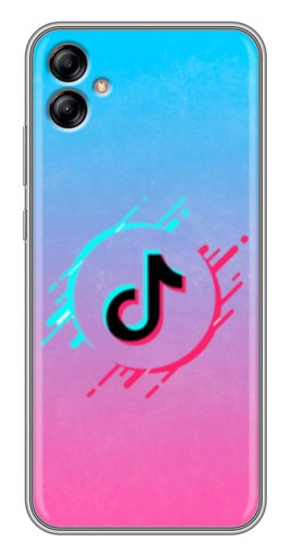 Силиконовый чехол с изображением "Нота ТикТок" для Samsung Galaxy A04e (A042)