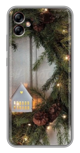 Силиконовый чехол с изображением "Новогодний венок" для Samsung Galaxy A04e (A042)