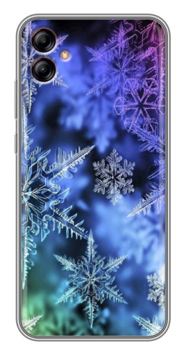 Чехол с картинкой "Разноцветные снежинки" для Samsung Galaxy A04e (A042)