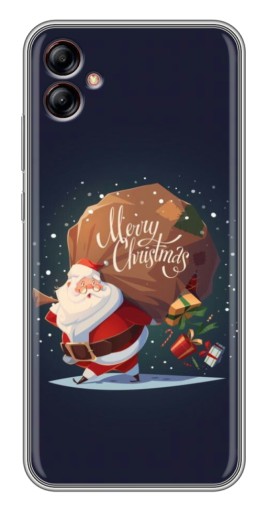 Силиконовый чехол с изображением "Санта с подарками" для Samsung Galaxy A04e (A042)