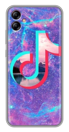 Силиконовый чехол с изображением "ТикТок мраморный" для Samsung Galaxy A04e (A042)