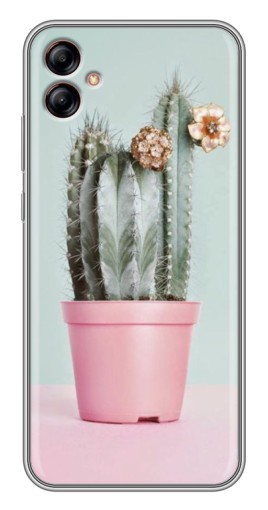 Чехол с картинкой "Цветущий кактус" для Samsung Galaxy A04e (A042)