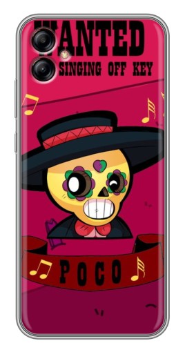 Силиконовый чехол с изображением "WANTED POCO" для Samsung Galaxy A04e (A042)