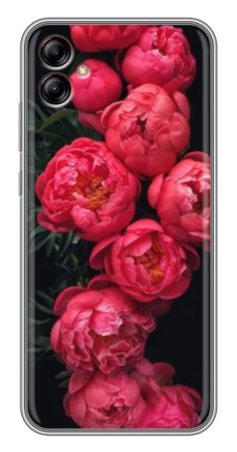 Чехол с картинкой "Яркие пионы" для Samsung Galaxy A04e (A042)