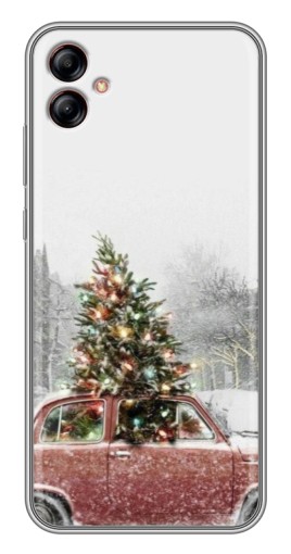 Силиконовый чехол с изображением "Елка в машине" для Samsung Galaxy A04e (A042)