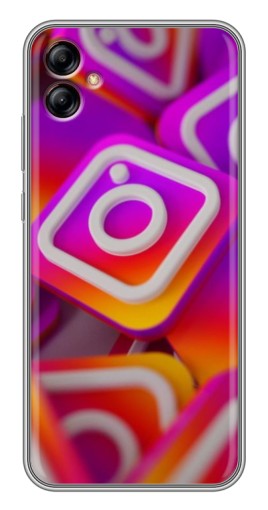 Силиконовый чехол с изображением "Значки Инстаграм" для Samsung Galaxy A04e (A042)
