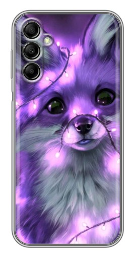 Чехол с печатью "Лисенок фиолетовый" для Samsung Galaxy A14 5G